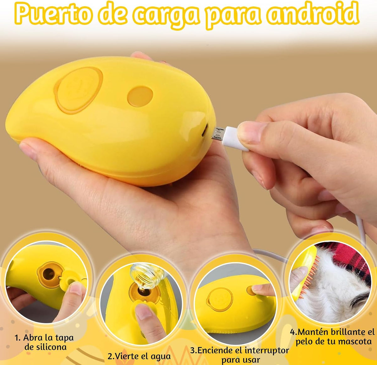 CEPILLO A VAPOR PARA MASCOTAS