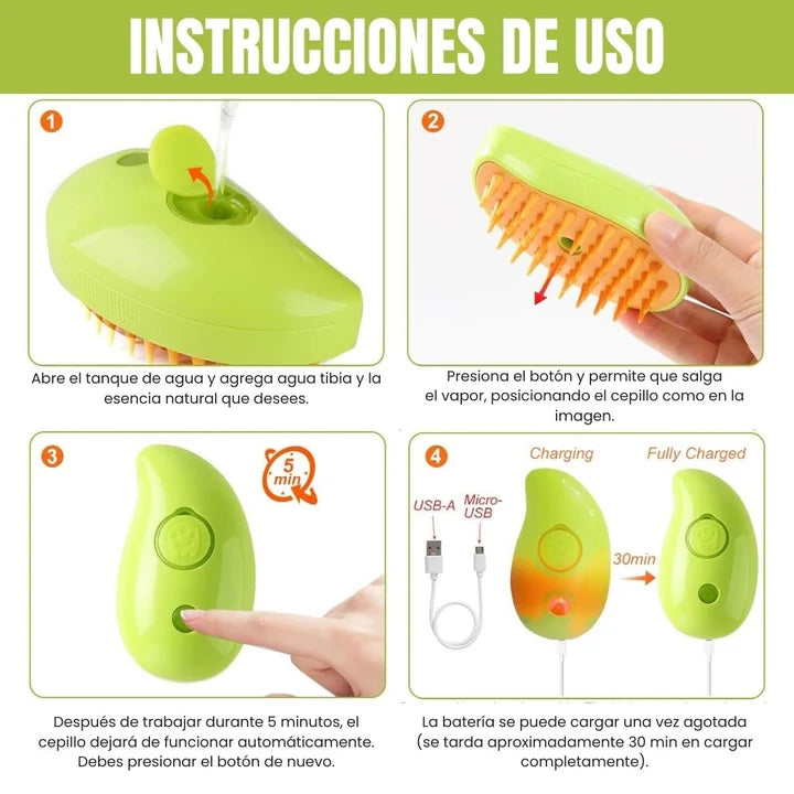 CEPILLO A VAPOR PARA MASCOTAS